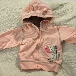 🎉 3 for $10 🎉 6 month hoodie. Pink zebra
